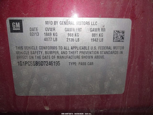Chevrolet Cruze 1lt Auto
