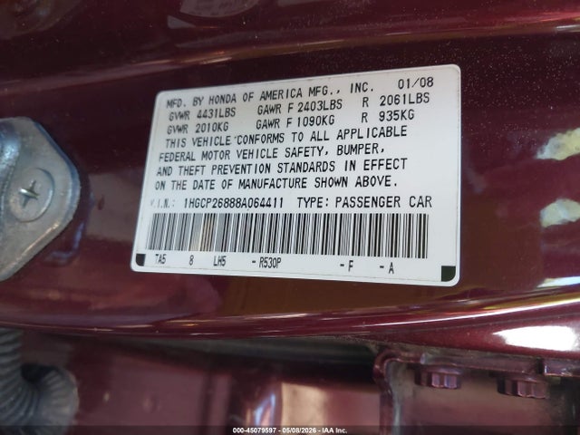 Honda Accord 2.4 Ex-l