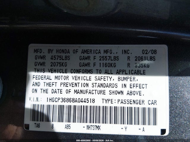 Honda Accord 3.5 Ex-l