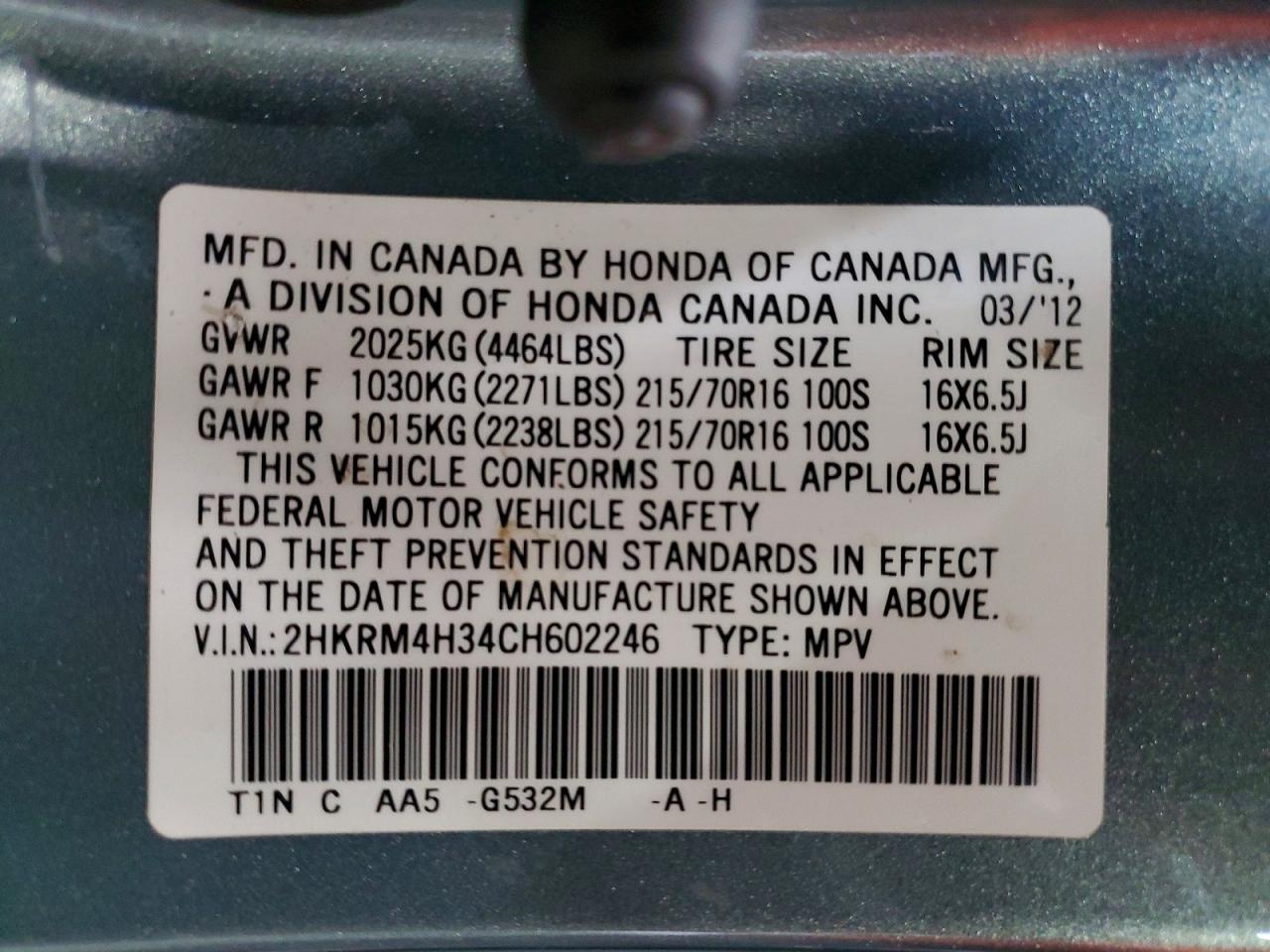 Honda Crv Lx