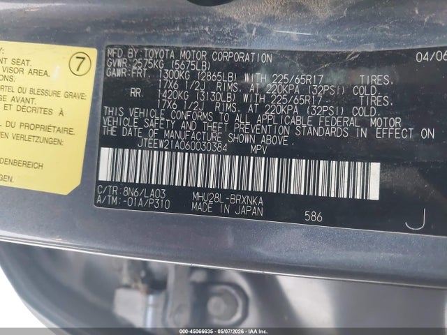 Toyota Highlander Limited V6