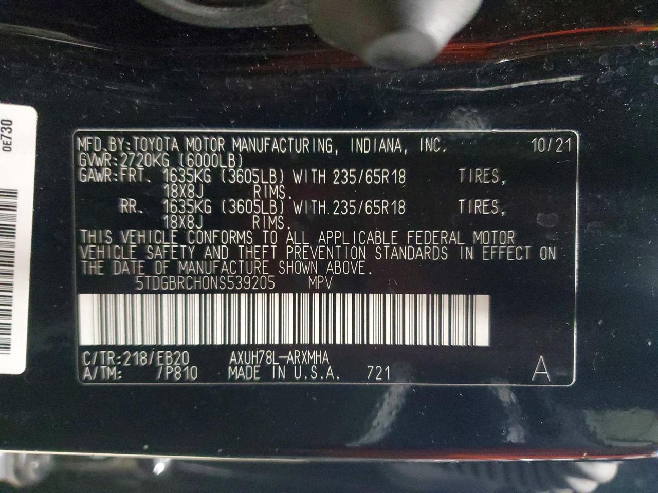 Toyota Highlander Xle