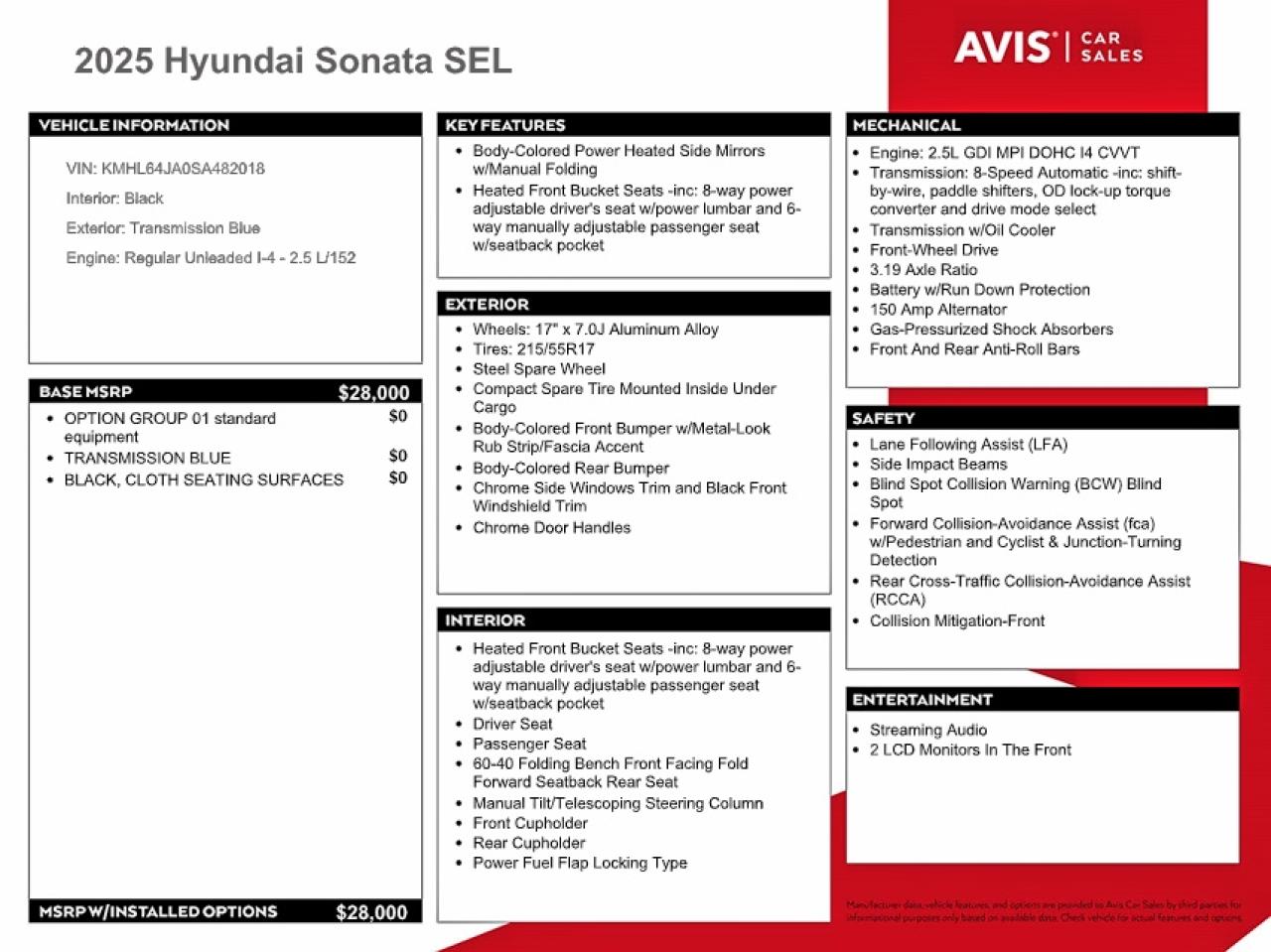 Hyundai SONATA Sel