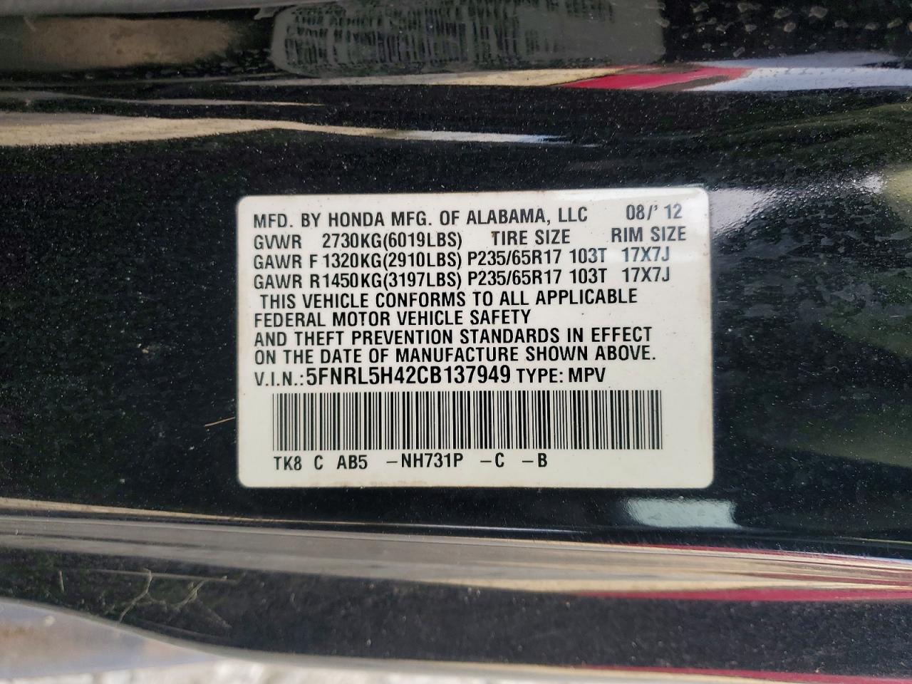 Honda Odyssey Ex