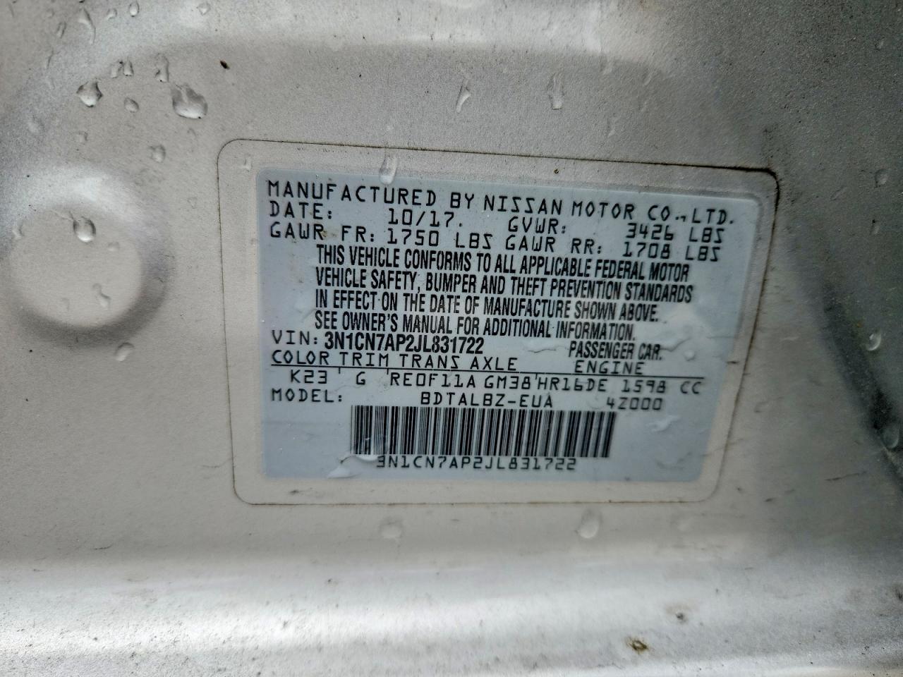 Nissan Versa Sv