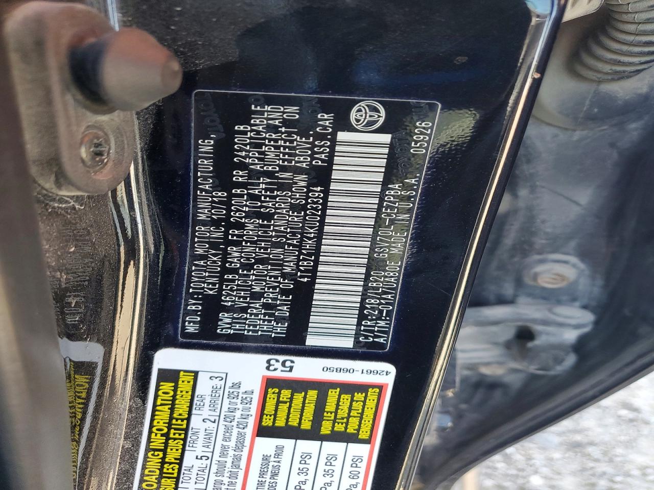 Toyota Camry Xse V6