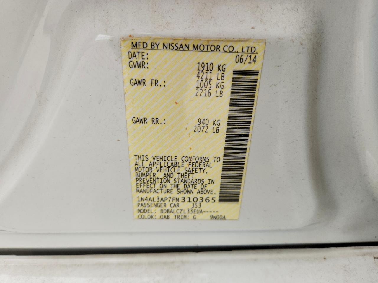 Nissan Altima 2.5 S