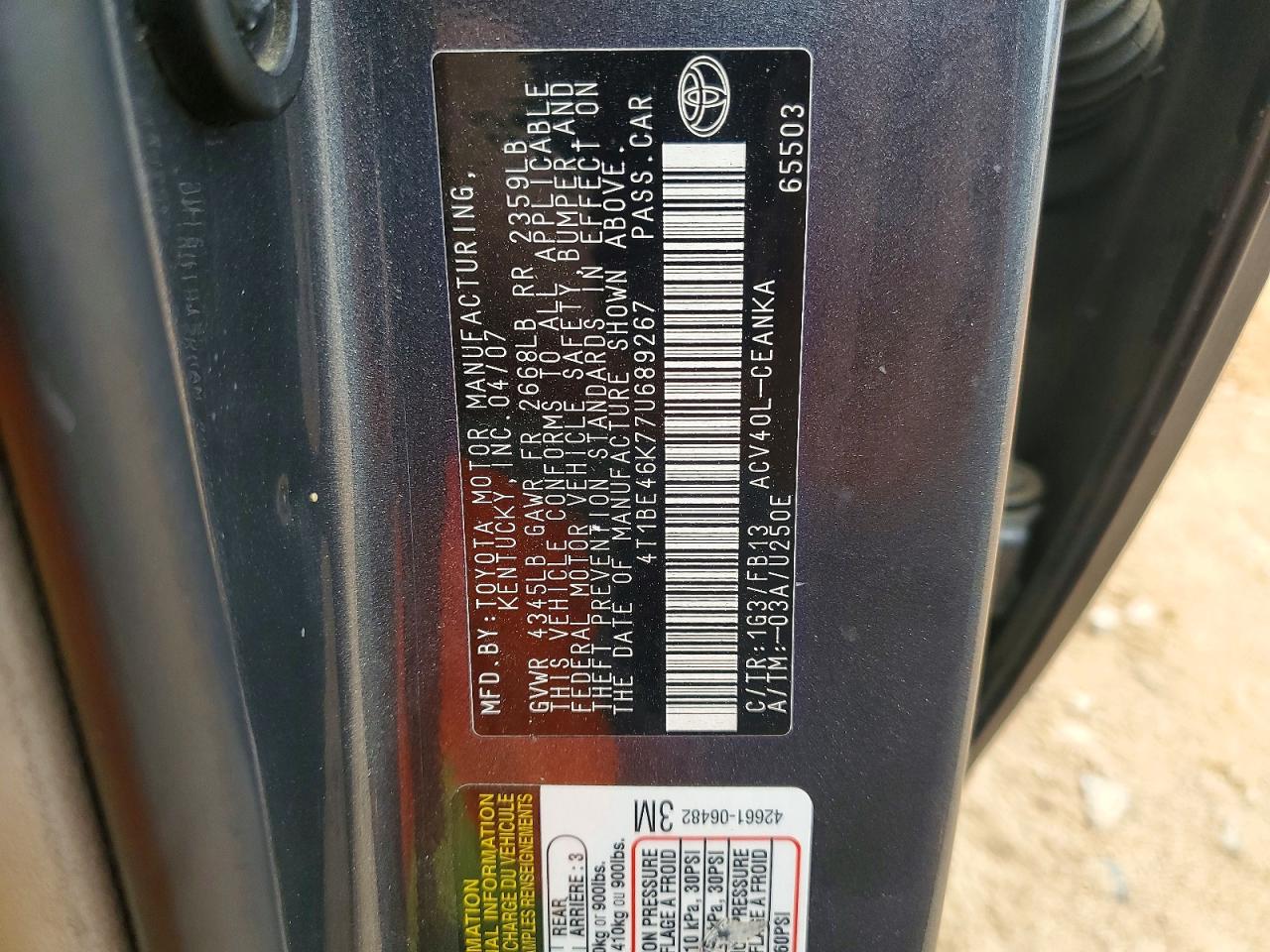 Toyota Camry Le