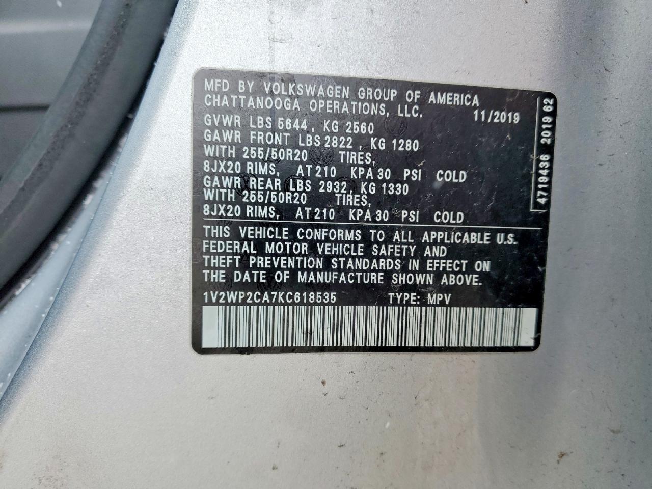 Volkswagen Atlas Se