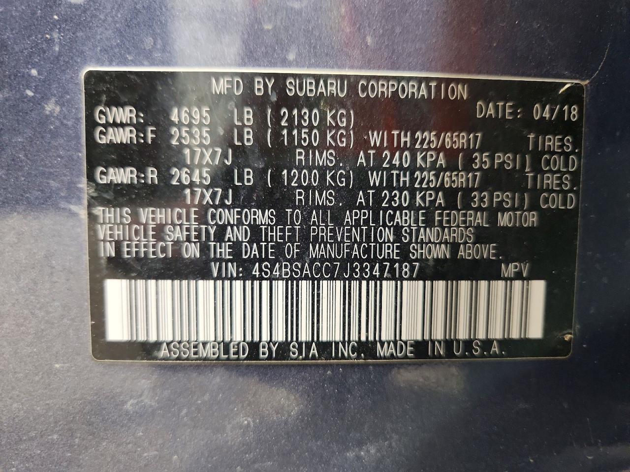 Subaru Outback 2.5i Premium