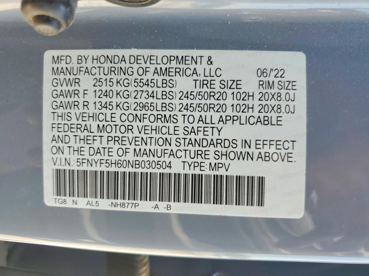 Honda Pilot Touring
