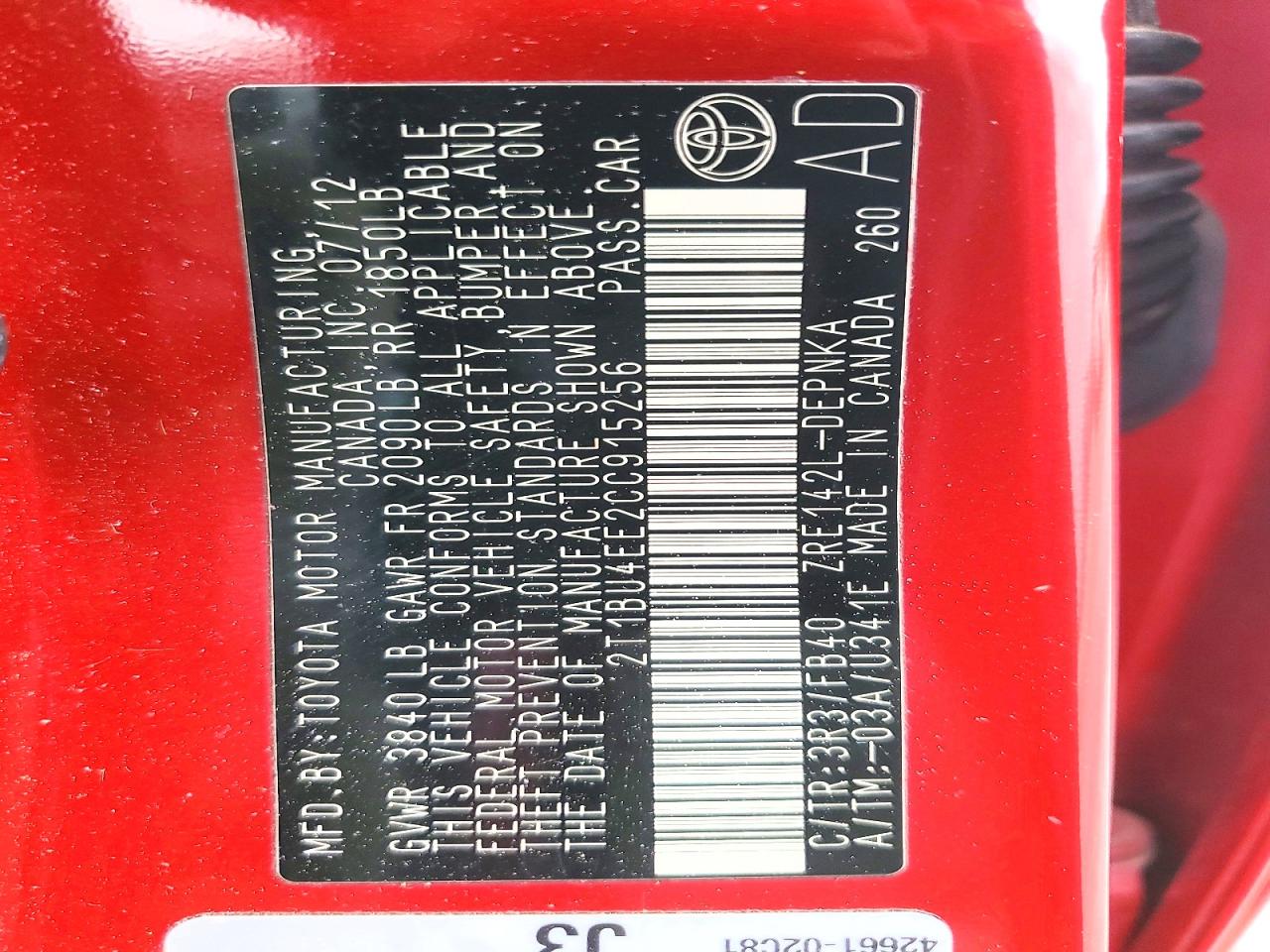 Toyota Corolla Le