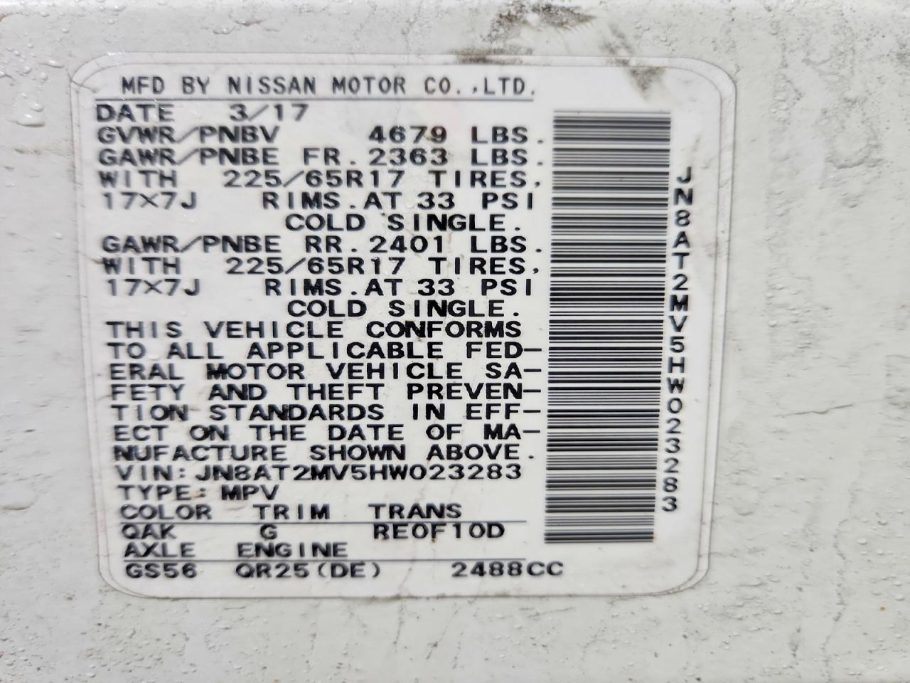 Nissan Rogue Sv