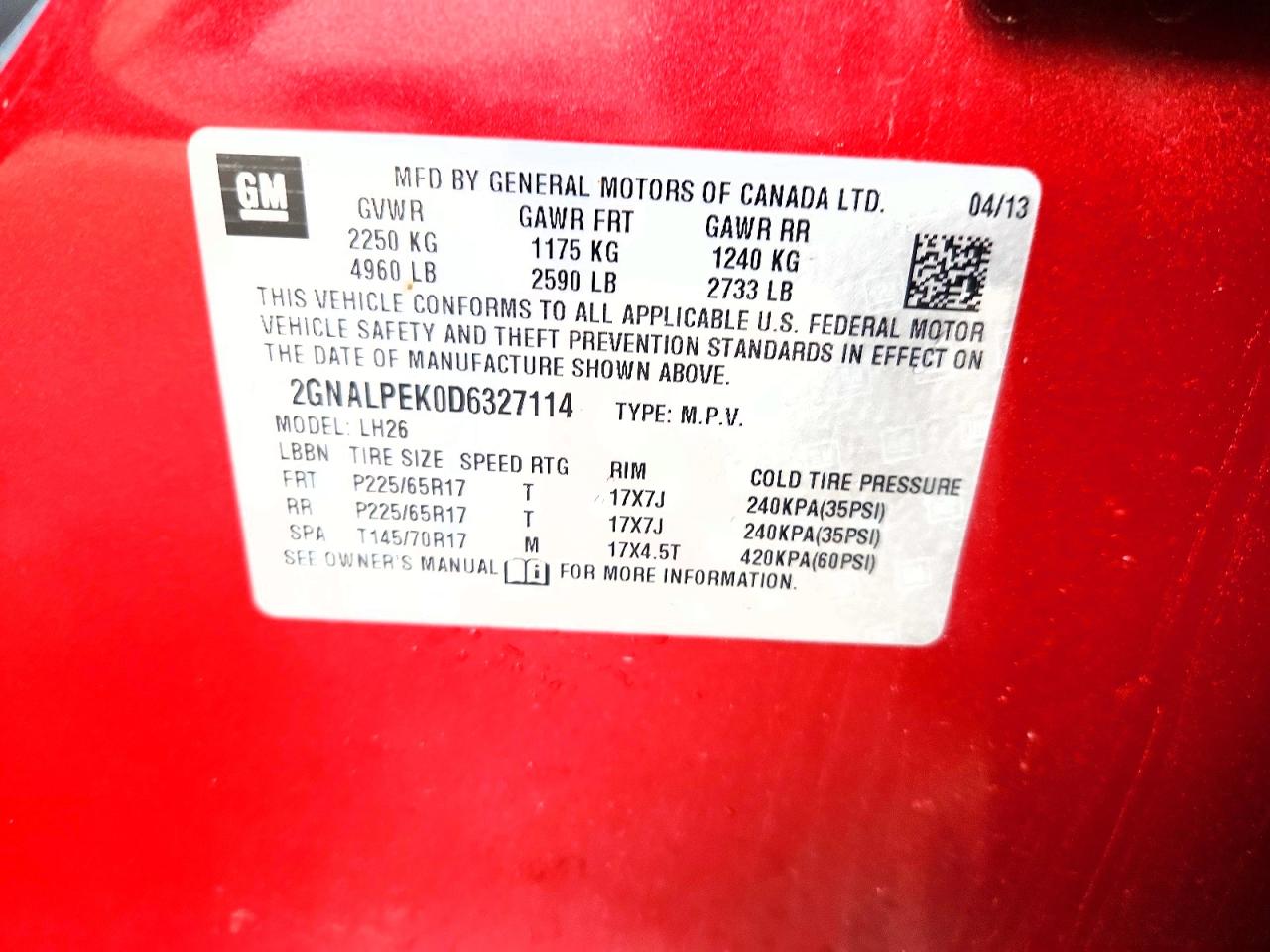 Chevrolet Equinox Lt