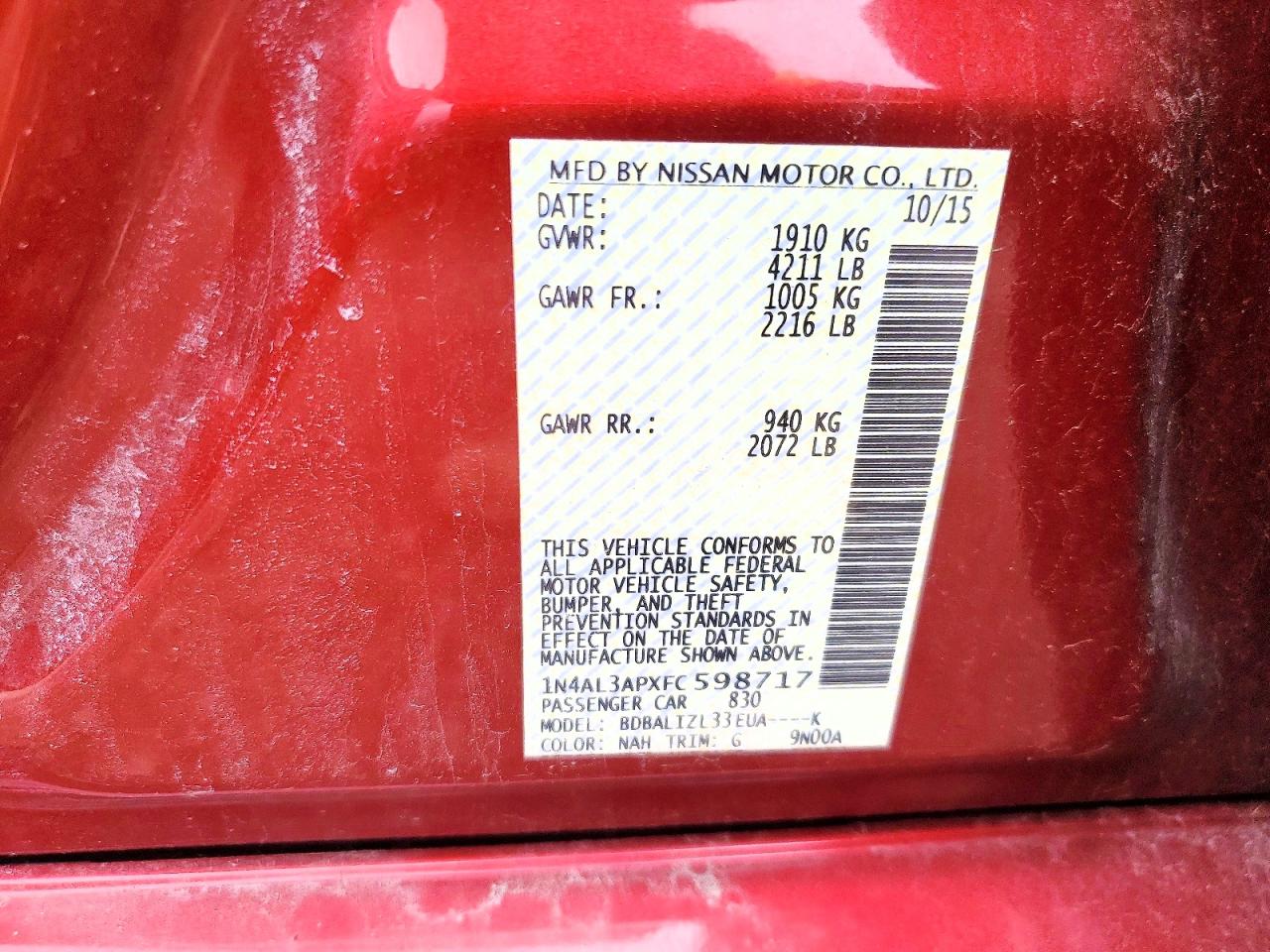Nissan Altima 2.5 Sv