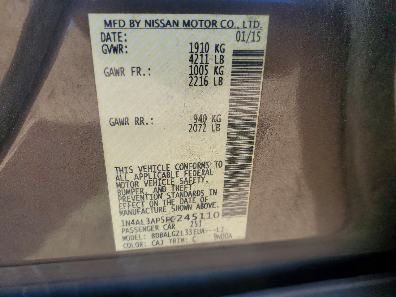 Nissan Altima 2.5 S