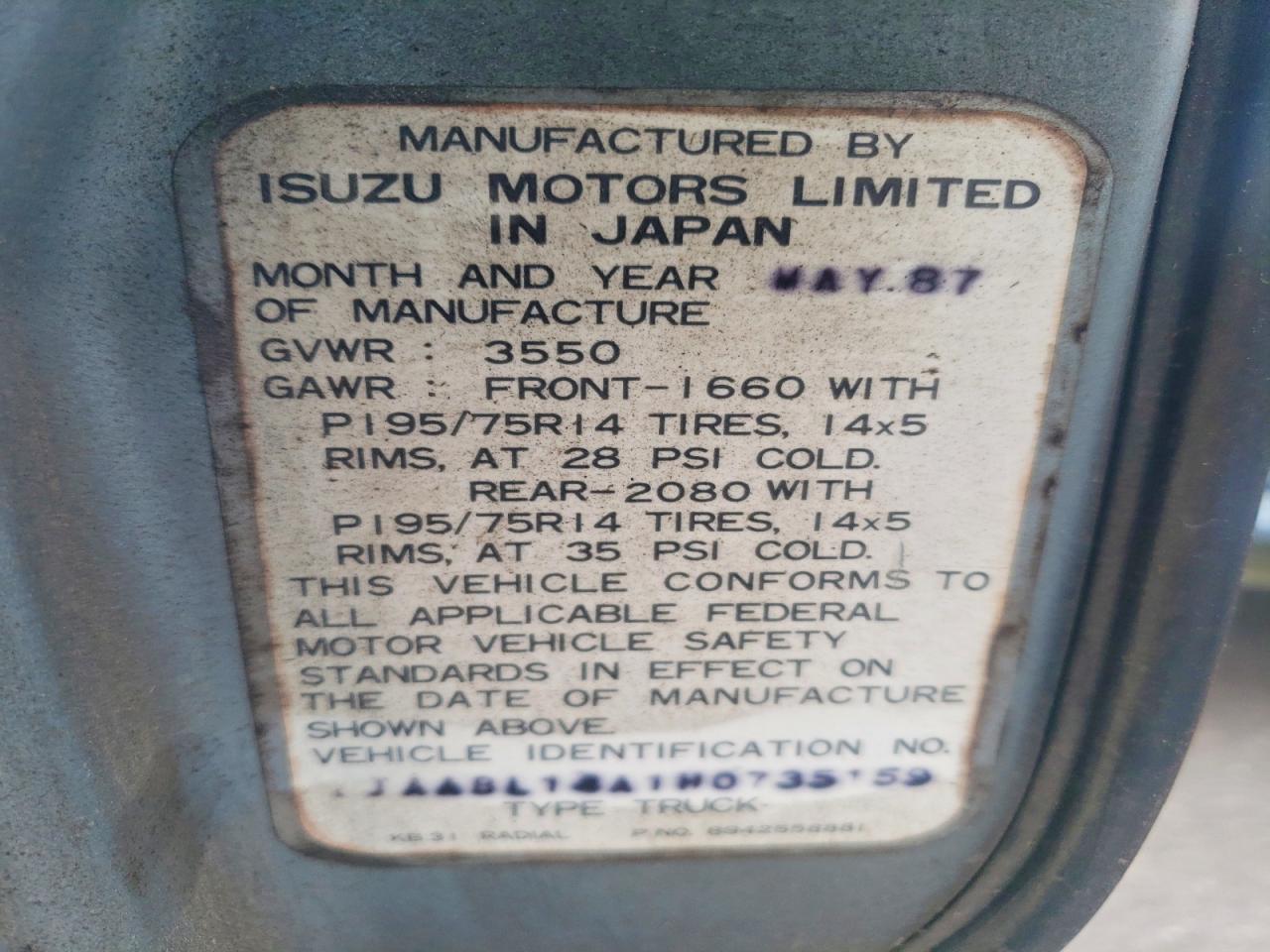Isuzu Small Pu