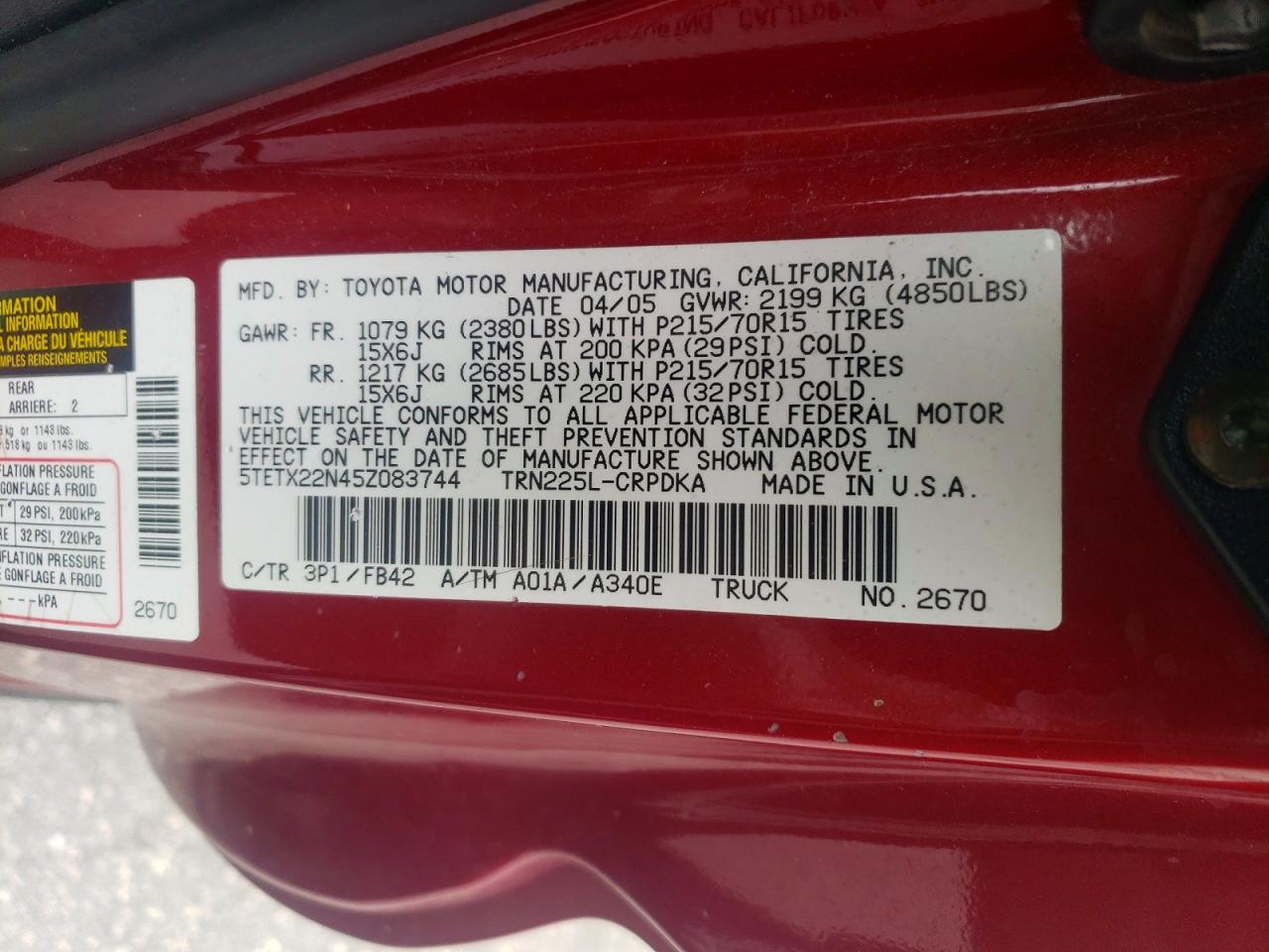 Toyota Tacoma Access Cab