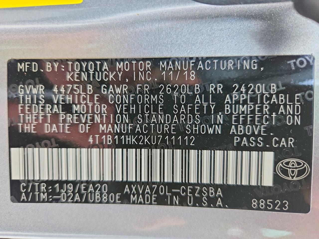 Toyota Camry Se