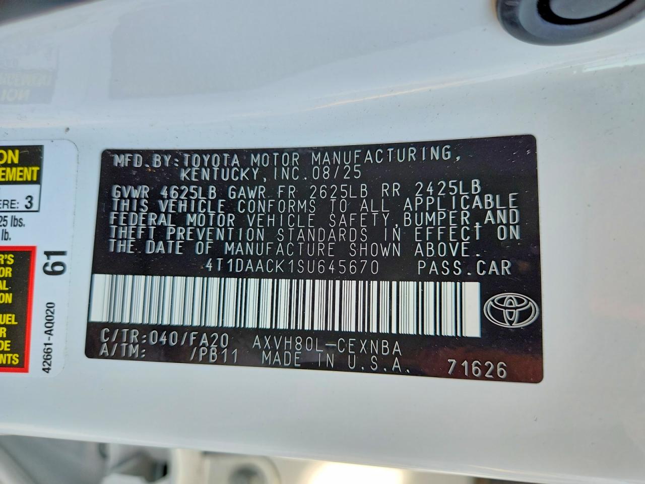Toyota Camry Le