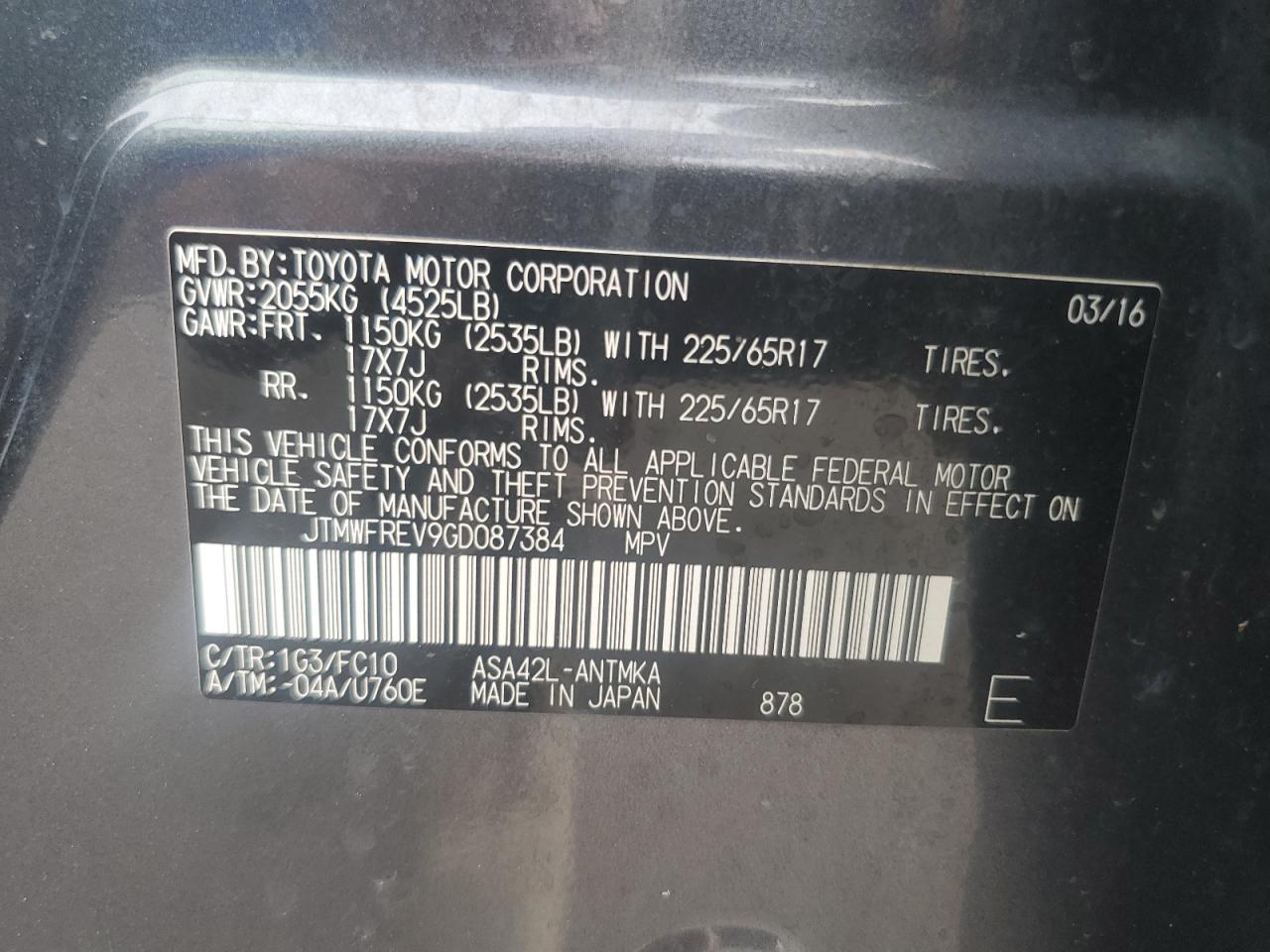 Toyota RAV4 Xle