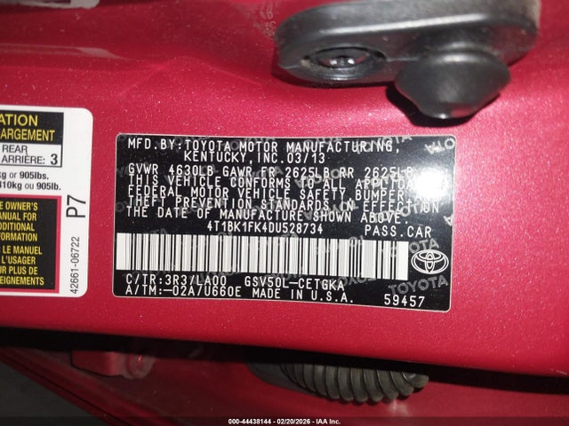 Toyota Camry Xle V6