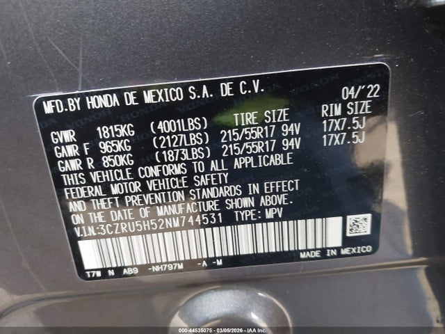 Honda HR-V 2wd Ex
