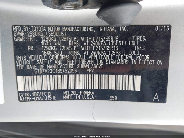 Toyota Sienna Le