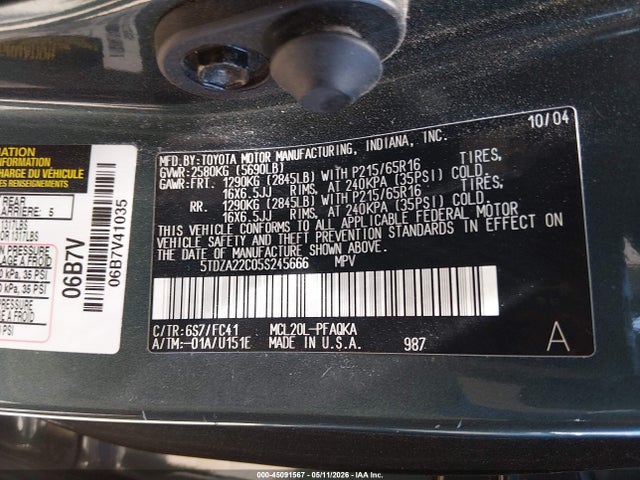 Toyota Sienna Xle