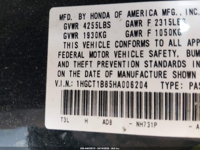 Honda Accord Ex-l