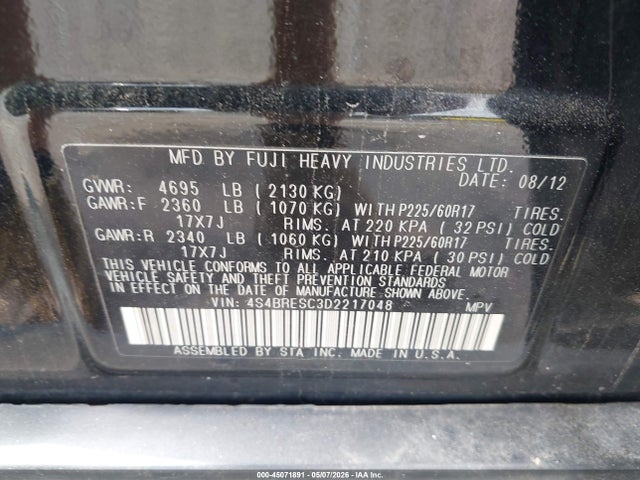 Subaru Outback 3.6r Limited