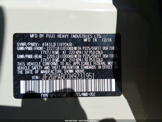Subaru Crosstrek 2.0i Premium