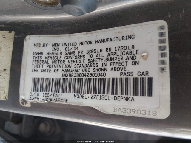 Toyota Corolla Le
