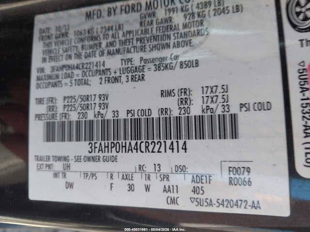 Ford Fusion Se
