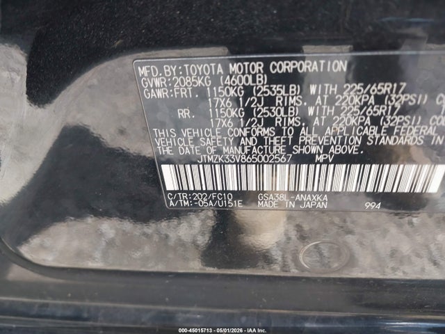 Toyota RAV4 Base V6