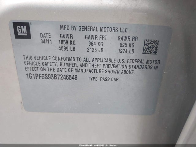 Chevrolet Cruze 1lt