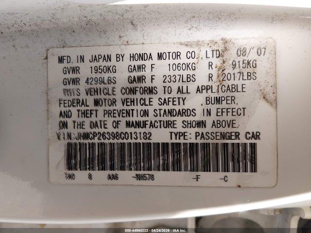 Honda Accord 2.4 Lx