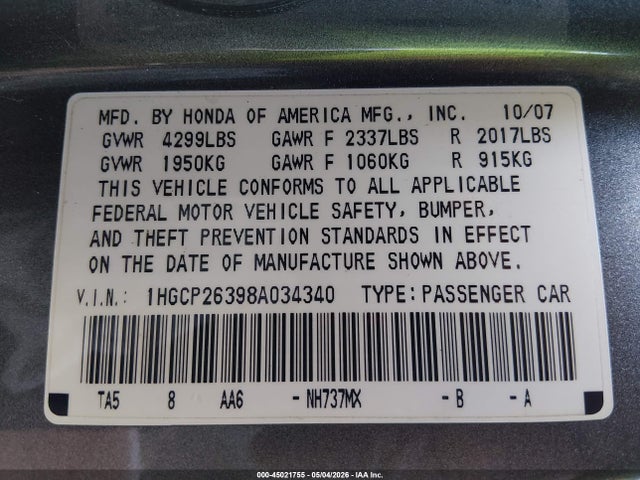 Honda Accord 2.4 Lx