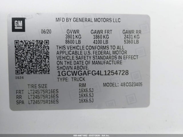 Chevrolet Express Rwd 2500 Regular Wheelbase Wt