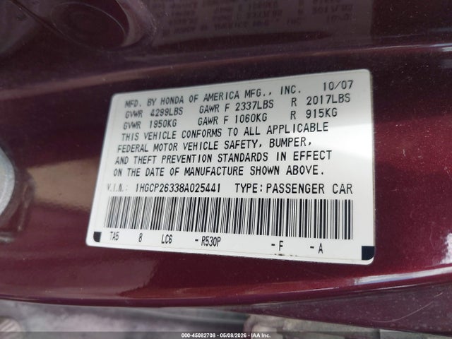Honda Accord 2.4 Lx