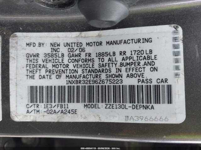 Toyota Corolla Le