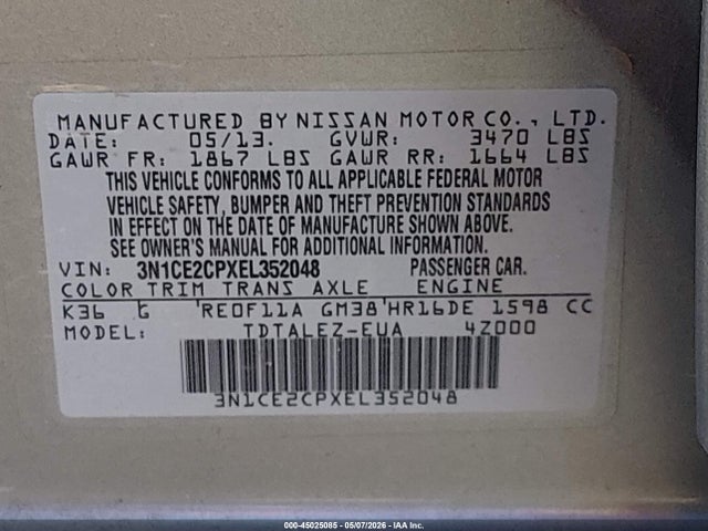 Nissan Versa Sv