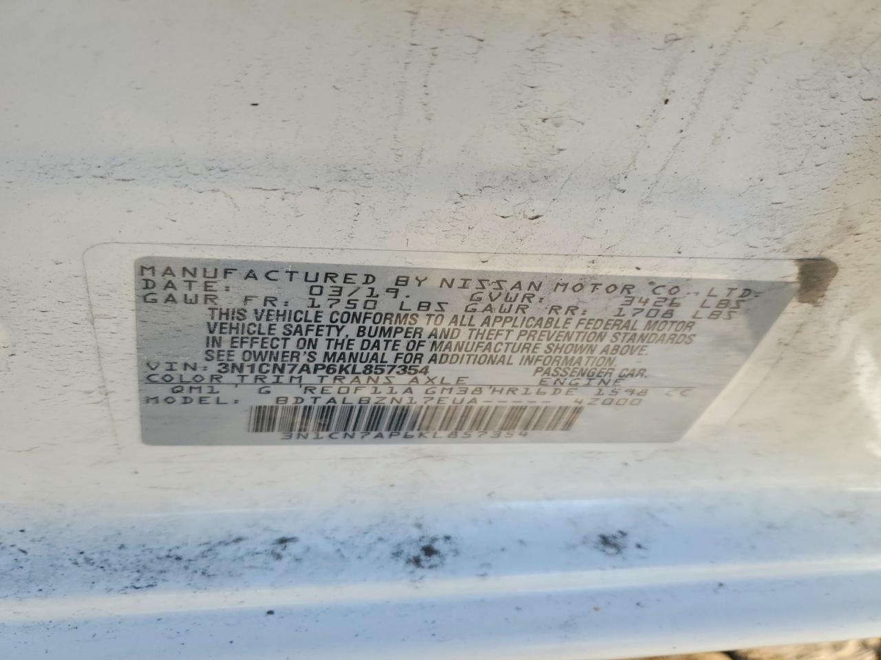 Nissan Versa Sv