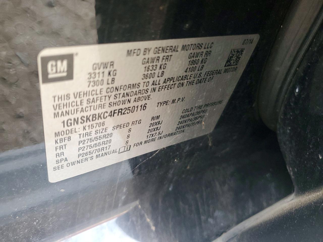 Chevrolet Tahoe K1500 Lt