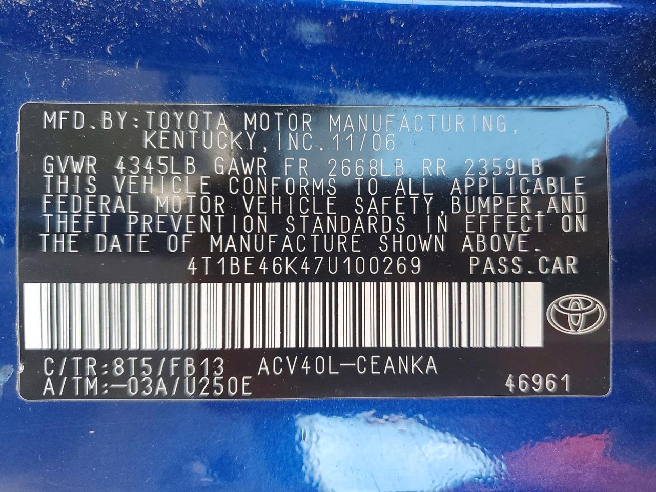 Toyota Camry Le