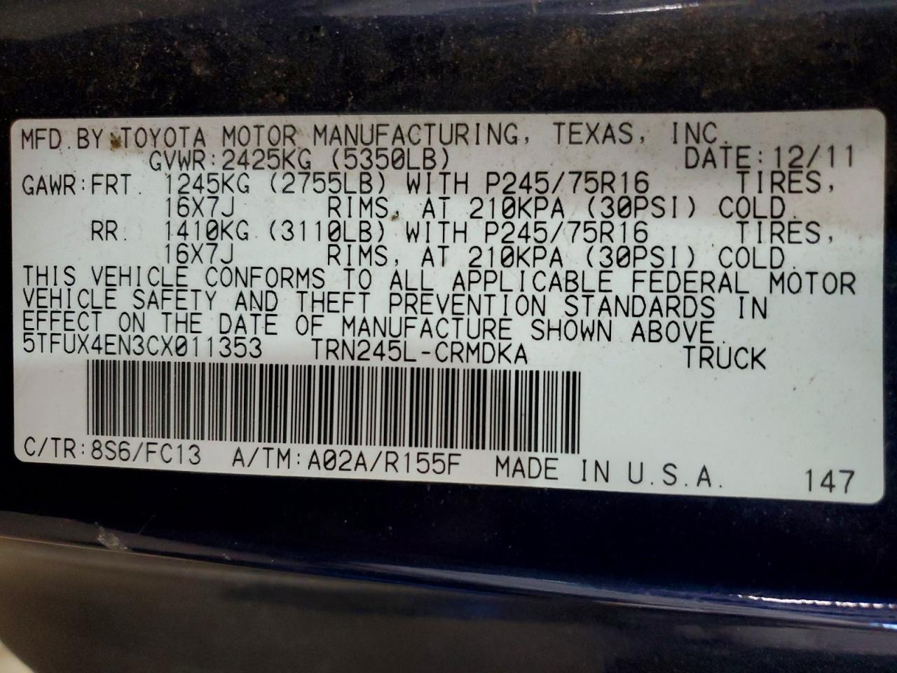 Toyota Tacoma Access Cab
