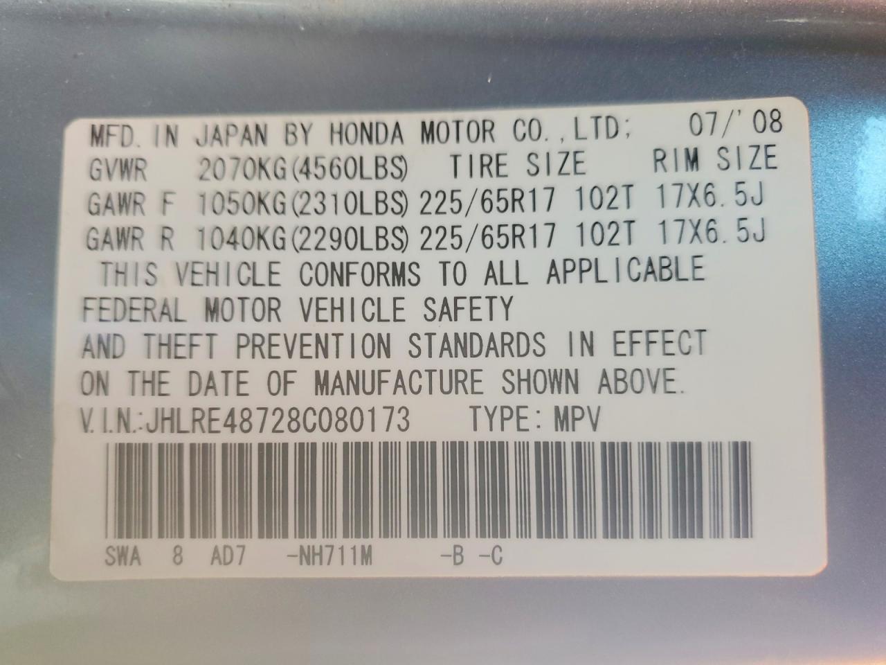 Honda Crv Exl