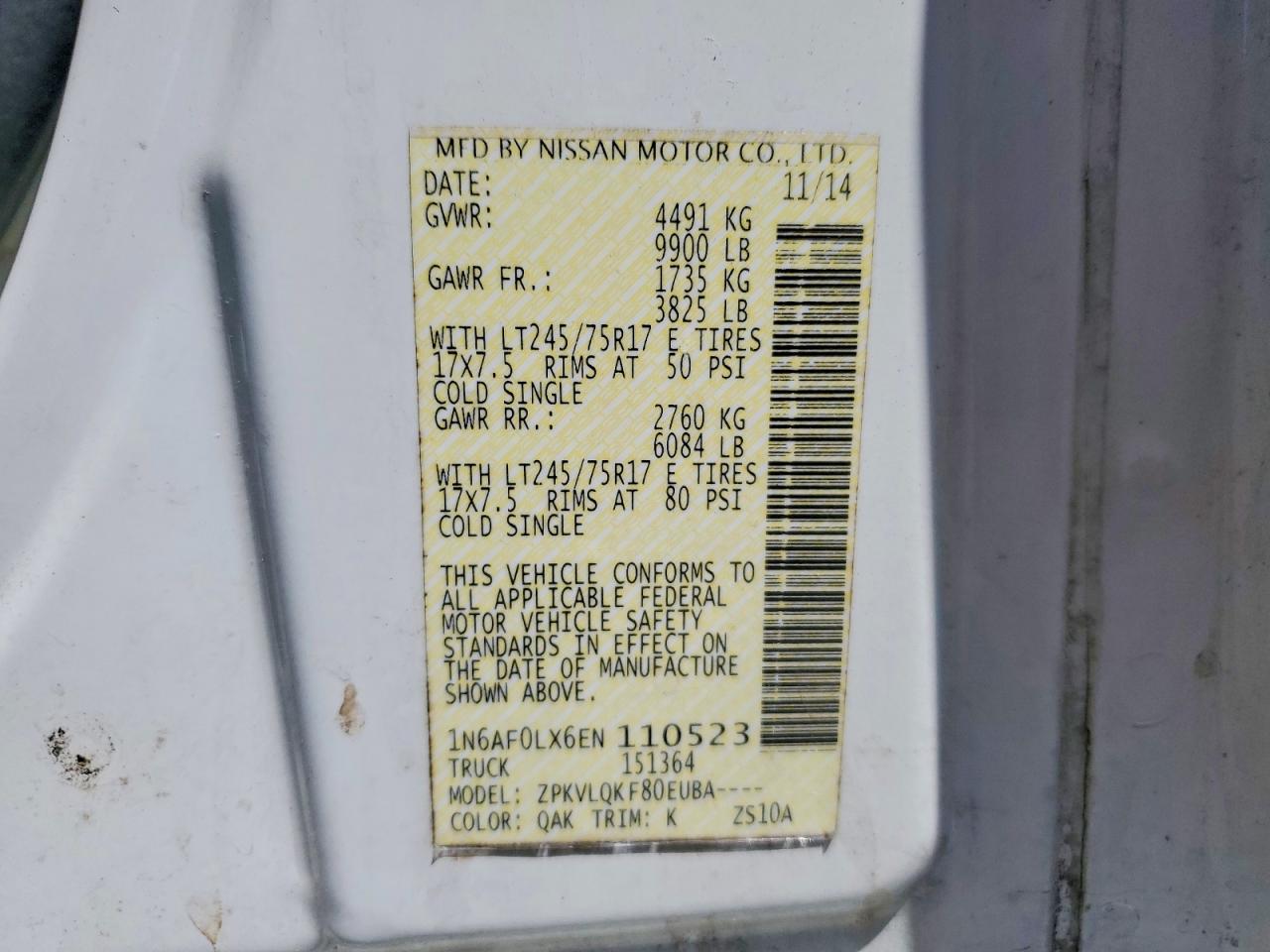 Nissan Nv 2500 Hd S