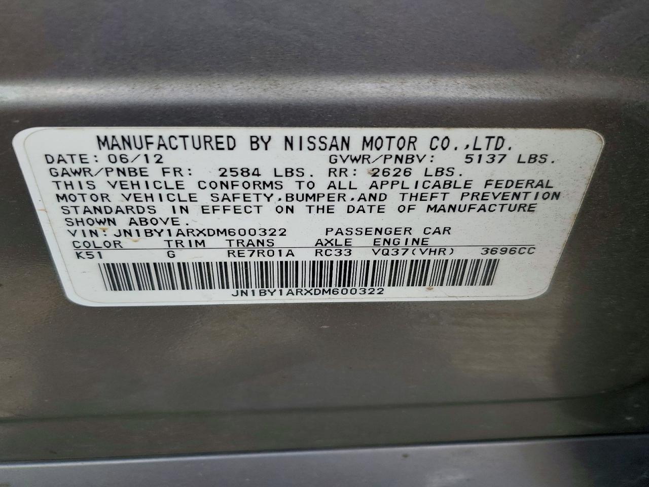 INFINITI M37 X