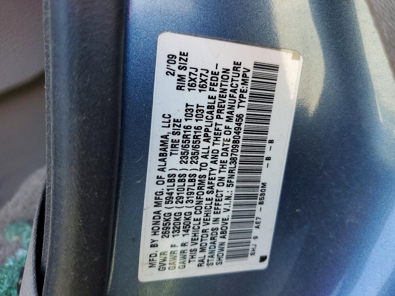 Honda Odyssey Exl